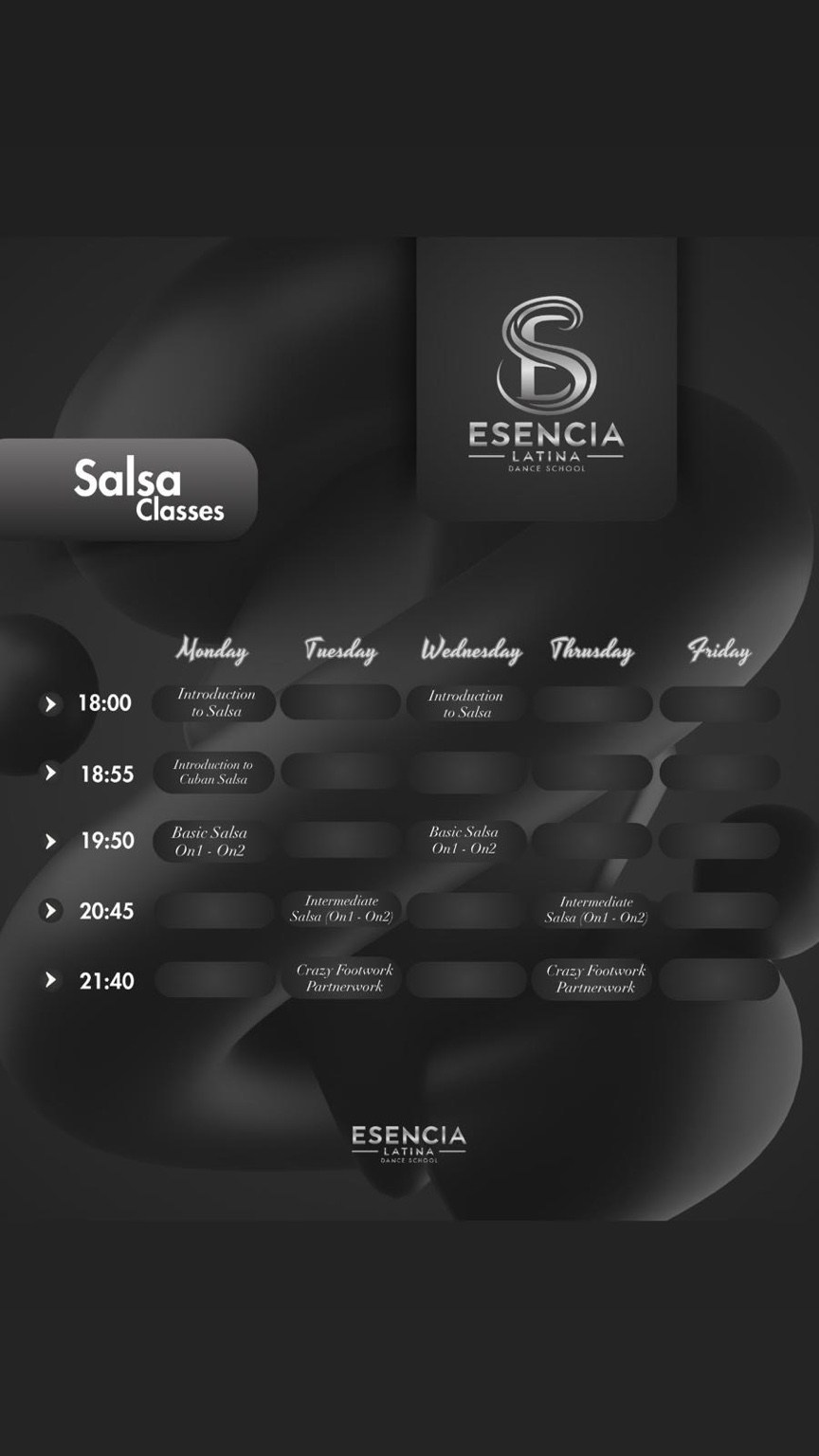Salsa schedule